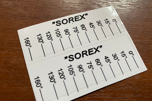 Угломер Sorex (LBM PRO) бумажный (наклейка со шкалой градусов)